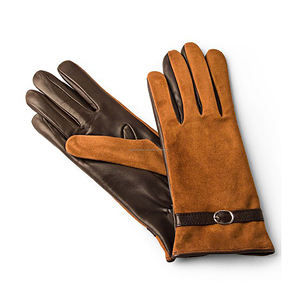 Black Genuine Leather Driving <b>Gloves</b> Classic Car <b>Gloves</b> Knuckle Hole Retro Racing Style At Factory Price - Product Image 6