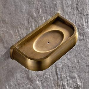 Jabonera Ovalada Portátil GLOSSY TOUCH ART para Baño, Diseño Contemporáneo de Lujo en Latón Dorado Cepillado - Product Image 5