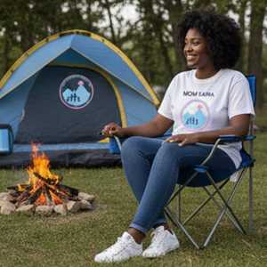 Silla de jardín personalizada Jack and Jill, silla plegable para acampar al aire libre con impresión de nombre personalizado, asiento portátil para picnic en la playa - Product Image 3