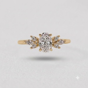 Anillo de Compromiso con Certificado IGI VBSR-267, Oro Rosa de 18K, Corte Ovalado de 2.24CT, Color E, Claridad VVS2, Diamante Ovalado Cultivado en Laboratorio, Anillo de Boda - Product Image 1