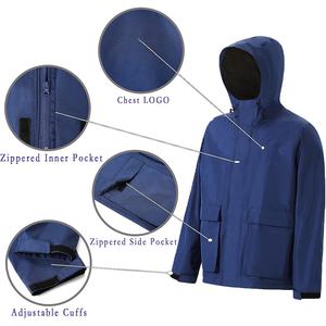 Trajes de lluvia de ropa de trabajo duraderos con logotipos y etiquetas personalizados, tecnología impermeable y características ajustables - Product Image 2