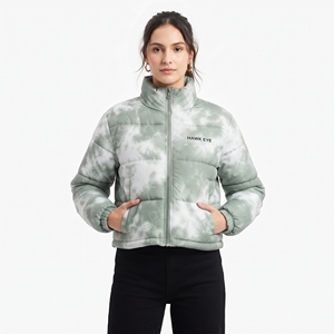 Chaqueta Acolchada de Moda para Mujer, Diseño Sublimado, Manga Larga, Cierre Completo, Estilo Casual Urbano para Invierno - Product Image 6
