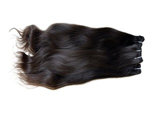 Extensions de cheveux humains indiens Remy à clipser NAJIR HAIR HUB, noirs, ondulés, longs, 4 pièces - Product Image 2