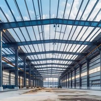 QCF245 Struktur Baja Rangka Logam Prefabrikasi Bentangan Lebar untuk Daur Ulang dengan Panel Sandwich Fiberglass untuk Pusat Olahraga dan Showroom