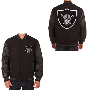 Veste de baseball d'hiver avec broderie de logo personnalisé, 100% laine, design vintage pour homme - Product Image 1