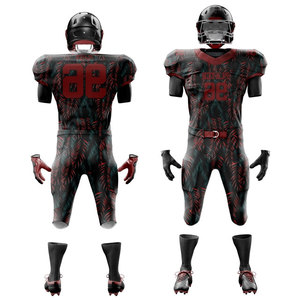 Ensemble de maillots uniformes personnalisés pour équipe, vêtements de sport entièrement sublimés, respirants, pour le football américain - Product Image 4