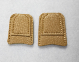 AA0248 Grand protège-doigt en cuir - Patch en cuir à coudre avec insert en maille métallique, style simple, durable, pour outil de maroquinerie - Product Image 3