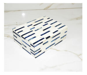 Caja de Almacenamiento Multifuncional Rectangular de MDF y Resina con Incrustaciones, Ecológica, de Lujo, Pulida, Natural, Personalizada, para Joyería - Product Image 4