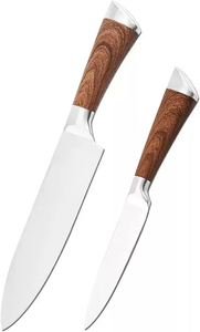 High Quality Stainless Steel Professional Chef <b>Knife</b> <b>Set</b> <b>Sharp</b> Blade Right Hand Orientation Customized Wooden Handle - Product Image 3