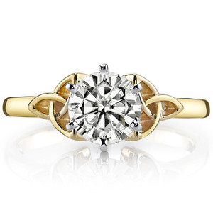 แหวนเพชรเม็ดเดี่ยวทรงเซลติกน็อต ทอง 10k/14k/18k ดีไซน์สวยงาม พร้อมใบรับรอง IGI สำหรับผู้หญิงและเด็กผู้หญิง - Product Image 2