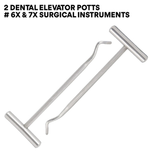 Elevadores Dentales Potts # 6X & # Juego de 7X de 2 Piezas de Instrumentos Quirúrgicos de Acero Inoxidable de Grado Alemán para Extracción Dental - Product Image 3