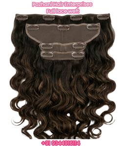Extensions de cheveux humains lisses et ondulés à clipser sans couture, extensions de cheveux à trois clips - Product Image 4