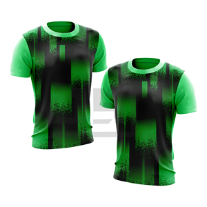 Men's Heavyweight <b>Knitted</b> Short Sleeve O-Neck <b>Tie</b>-Dye Printed Front Normcore Minimalist Sports T-Shirts for Active Lifestyles - Product Image 5