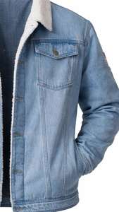 Chaqueta Vaquera Personalizada para Hombre, Forrada con Sherpa, Súper Cálida y Cómoda, Estilo Casual, Chaquetas de Otoño con Logotipo Bordado - Product Image 4