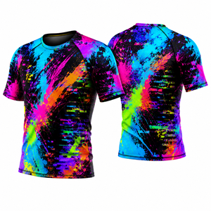 T-shirt de sport respirant à compression pour femme, manches courtes, anti-UV, pour entraînement, course à pied, gym, séchage rapide - Product Image 3