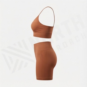 Ensemble de sport deux pièces pour femme : soutien-gorge et short de yoga, idéal pour la course, le fitness et l'entraînement - Product Image 3