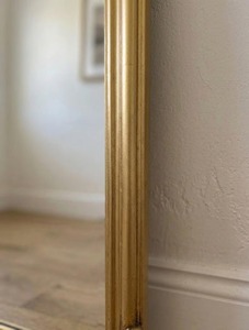 Espejo de pie antiguo dorado con marco ornamentado para dormitorio, sala de estar y decoración de interiores de lujo, procedente de la India. - Product Image 6