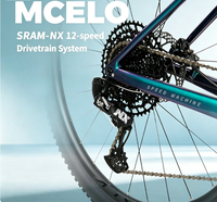 Vélo de montagne en fibre de carbone MCELO Custom OEM léger T800 12 vitesses, frein à disque hydraulique, suspension pneumatique RockShox Judy