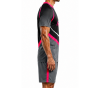 Vente en gros OEM 2025 – Nouveaux ensembles de maillots de football personnalisés pour adultes, respirants, à séchage rapide, en Spandex/Polyester, col ras du cou