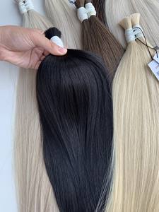 Extensiones de cabello crudo vietnamita virgen 100%, 24 pulgadas, máquina blanqueada de Color claro, cutículas alineadas de trama, doble dibujado - Product Image 4