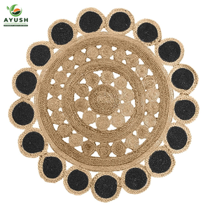 Tapis de prière ronds et tapis en jute 100% lavables pour chambre et salon - Product Image 5