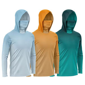 Haut à capuche pour homme à manches longues, imperméable, protection UV UPF 50, séchage rapide, respirant, couleur unie, pour la pêche et les activités de plein air - Product Image 5