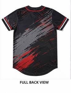 เสื้อเบสบอลคอวีสีขาวแบบยูนิเซ็กซ์ แขนสั้น แห้งเร็ว ปักหมายเลข/ชื่อทีม ปรับแต่งได้ ปิดด้วยกระดุม ทรงหลวม สปอร์ต - Product Image 2