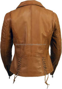 Servicio OEM chaqueta de cuero para mujer chaqueta de motorista para mujer Chaquetas transpirables e impermeables para mujer por Boomletcorp. - Product Image 5