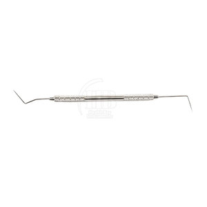 Sonda exploradora dental de doble punta de acero inoxidable de calidad premium con mango hueco, manual, con certificación CE Clase I - Product Image 3