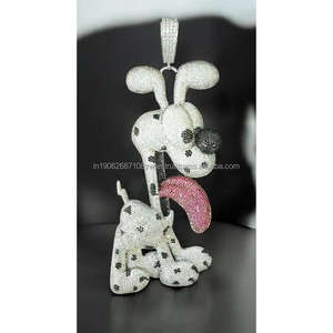 จี้เพชรรูปสุนัขทรงกลมของขวัญสำหรับผู้ชายจี้เงิน925ตกแต่งห้องแล็บออกแบบได้ตามต้องการ - Product Image 1