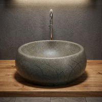 Lavabo de salle de bain moderne en céramique noir mat avec accessoire de vidange intégré