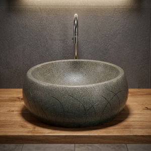 Lavabo de Cerámica Negro Mate Moderno para Encimera, Lavabo de Baño Premium con Accesorio de Drenaje - Product Image 1