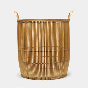 Cesto para ropa con asas para baño, dormitorio, organización de la lavandería, cestas de bambú sostenibles - Product Image 1