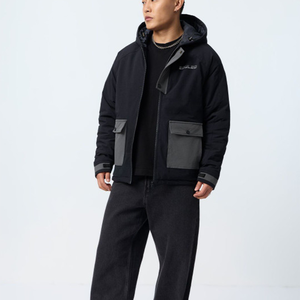 OEM Custom Men Plus Size Winter Quilted <b>Jacket</b> Waterproof Windbreaker Zipper Hoodie Embroidered Casual Snow Wear puffer hiking - Product Image 1
