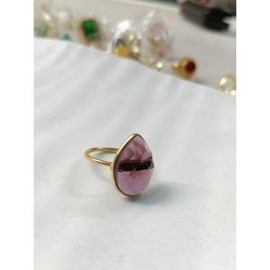 Joyería India, Anillo de Piedra Natural Chapado en Oro Personalizado para Boda, Regalo, Joyería de Moda en Tono Dorado - Product Image 3