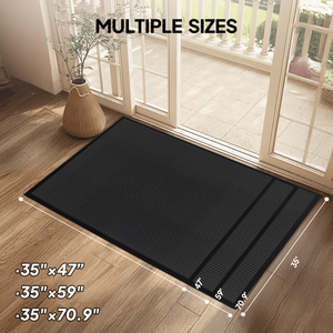 Tappeto d'ingresso commerciale in PVC composito grigio scuro 90x150x0,7 cm, extra lungo, resistente, protezione per pavimenti, 1 pz. - Product Image 6