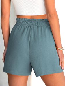 Women's Spandex/Polyester Floral <b>Lounge</b> <b>Shorts</b> High Waist Elastic Drawstring Casual Summer Beach Soft Breathable Knit Athletic - Product Image 5