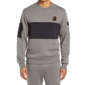 Sweat-shirt d'hiver léger pour homme, 100% coton, uni, écologique, col rond, style épaules tombantes, tenue décontractée - Product Image 1
