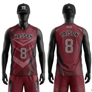 เสื้อวอลเลย์บอลชาย พรีเมียม 160 GSM ผ้าโพลีเอสเตอร์ระบายอากาศได้ดี พิมพ์ลายแบบ Sublimation สีเขียวอมฟ้า กรมท่า ส้ม ดีไซน์แผงสี  รับสกรีนโลโก้ทีม - Product Image 3