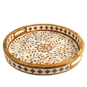 2026 Latest Wooden Tray Resin Inlaid Serving Tray for Chocolate and Eid Ramadan Commercial Tray Use In Home & Hotels - Product Image 1
