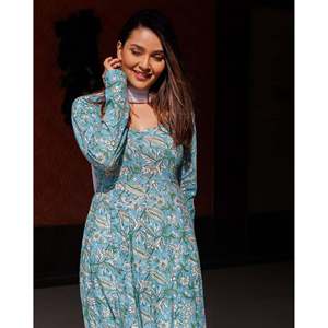 Ensemble de costume pour femme de haute qualité, style indien exclusif, décontracté, bleu marine, respirant, en coton tissé à la main, taille XS - Product Image 3