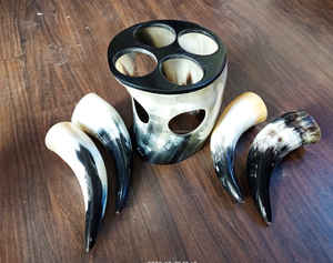 Best Quality Viking Drinking Horn Polished Ox Horn <b>Powder</b> Animal <b>Style</b> Wedding Party Natural Craft Effective Prices - Product Image 2