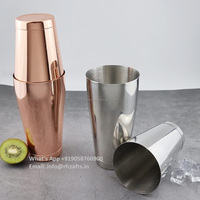 Shaker à cocktails moderne en acier inoxydable de haute qualité, écologique, couleur cuivre, pour articles de bar et cadeaux d'affaires