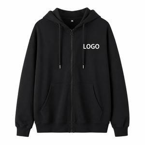 Sweat à capuche unisexe personnalisé avec logo imprimé, couleur unie, coupe ajustée décontractée, vêtement d'automne, 100% coton tricoté, respirant, écologique - Product Image 2