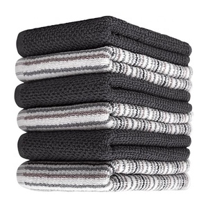 3pcs/lot Waffle Weaved Embroidered Absorbent Microfiber Non-stick Oil Household Cleaning Wiping Golf Kitchen <b>Dish</b> <b>Cloth</b> Towels - Product Image 6