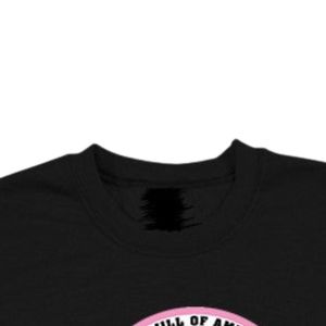 T-shirt noir à manches longues et col rond avec motif graphique en vinyle, vêtement décontracté pour tous les jours, streetwear confortable, haut de gamme pour un style de vie décontracté - Product Image 2