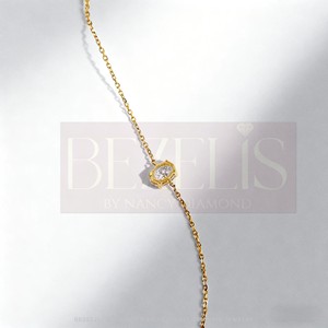 Brazalete con un Sutil Diamante Ovalado Cultivado en Laboratorio, Obra Maestra en Oro Sostenible - Product Image 4