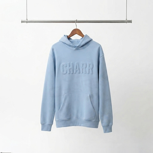 Sweat à capuche pour homme en coton 100% de haute qualité, coupe classique, avec broderie 3D sur le devant, style streetwear, en molleton, pour l'hiver, grandes tailles - Product Image 5