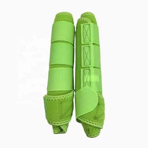 Botas de lujo flexibles de algodón y cuero para caballos, protección duradera para las patas, soporte para tendones y nudillos, logotipo personalizado - Product Image 2