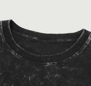Camiseta Ringer Oversize de Hombre con Logo Serigrafiado Personalizado, Estilo Vintage, Lavado Ácido, Hombro Caído, de Alta Calidad y Tejido de Lana Peinada - Product Image 3